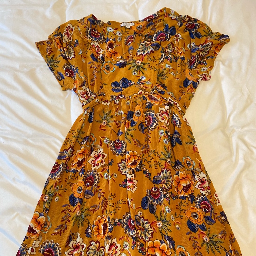 Patrons of Peace Golden Yellow Bohemian Maxi Dress